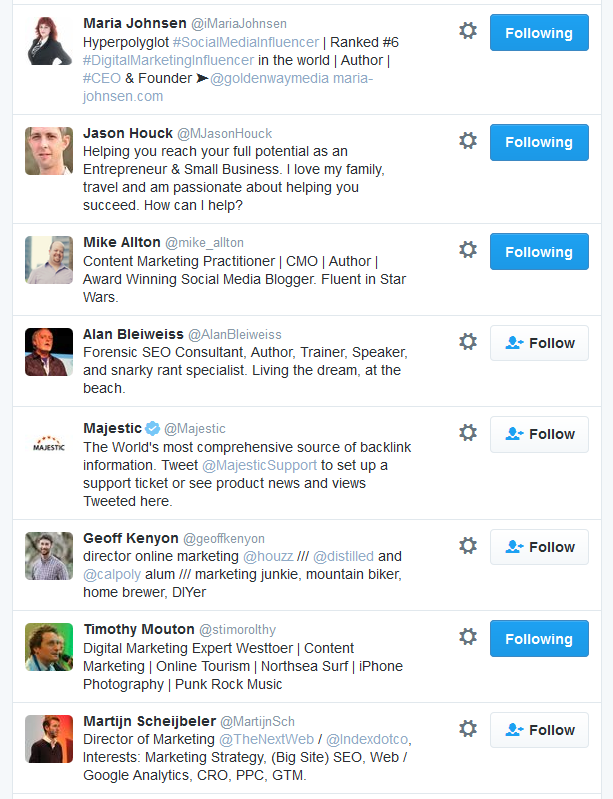View your list and select multiple people to pop up in your browser tabs