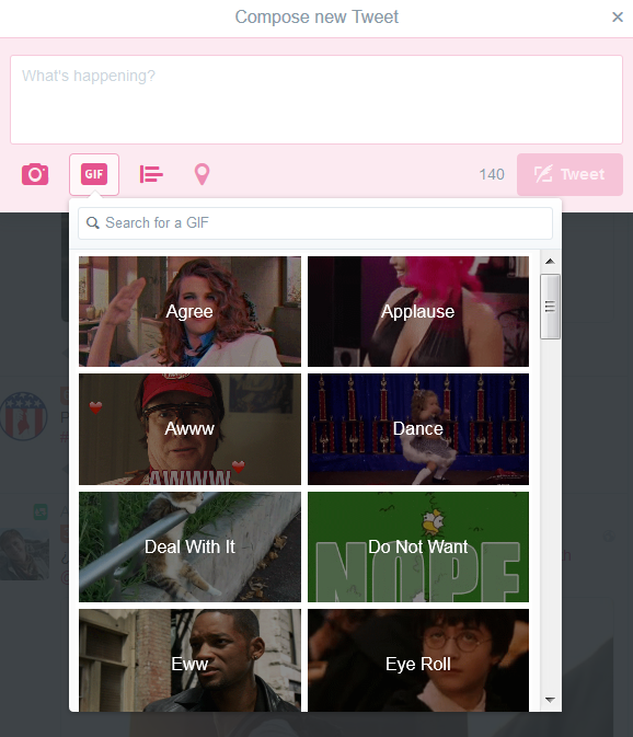 The GIF keyboard on Twitter makes GIF posting super fast