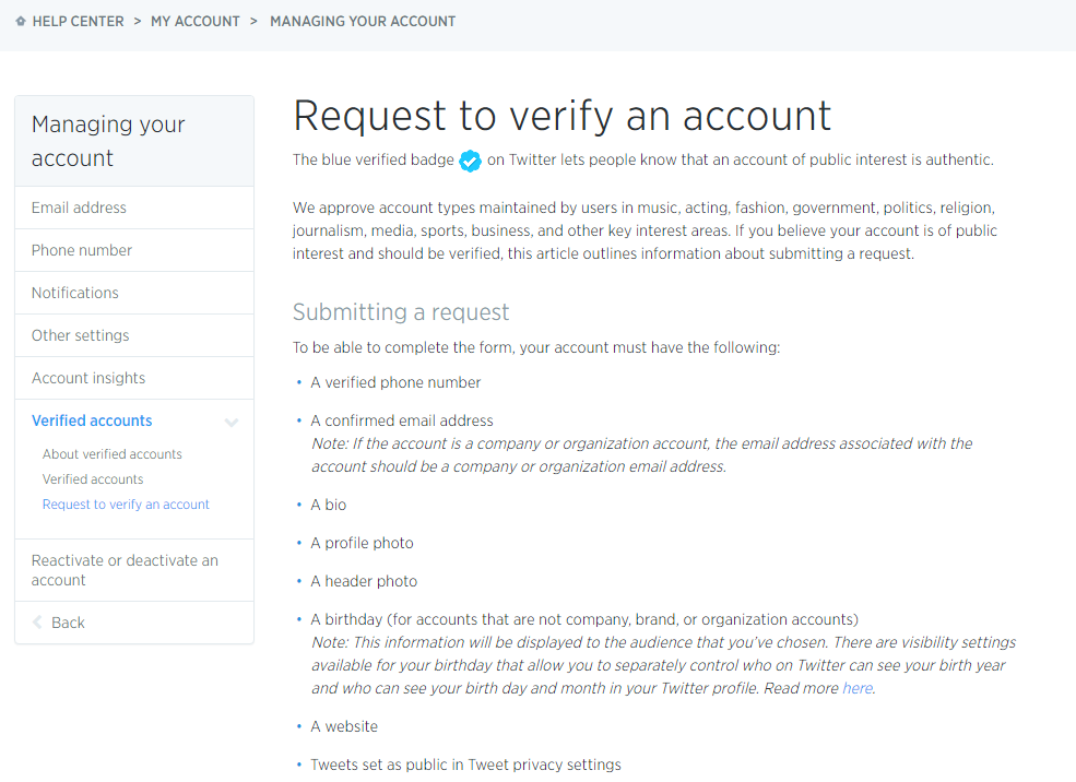 Twitter Verification